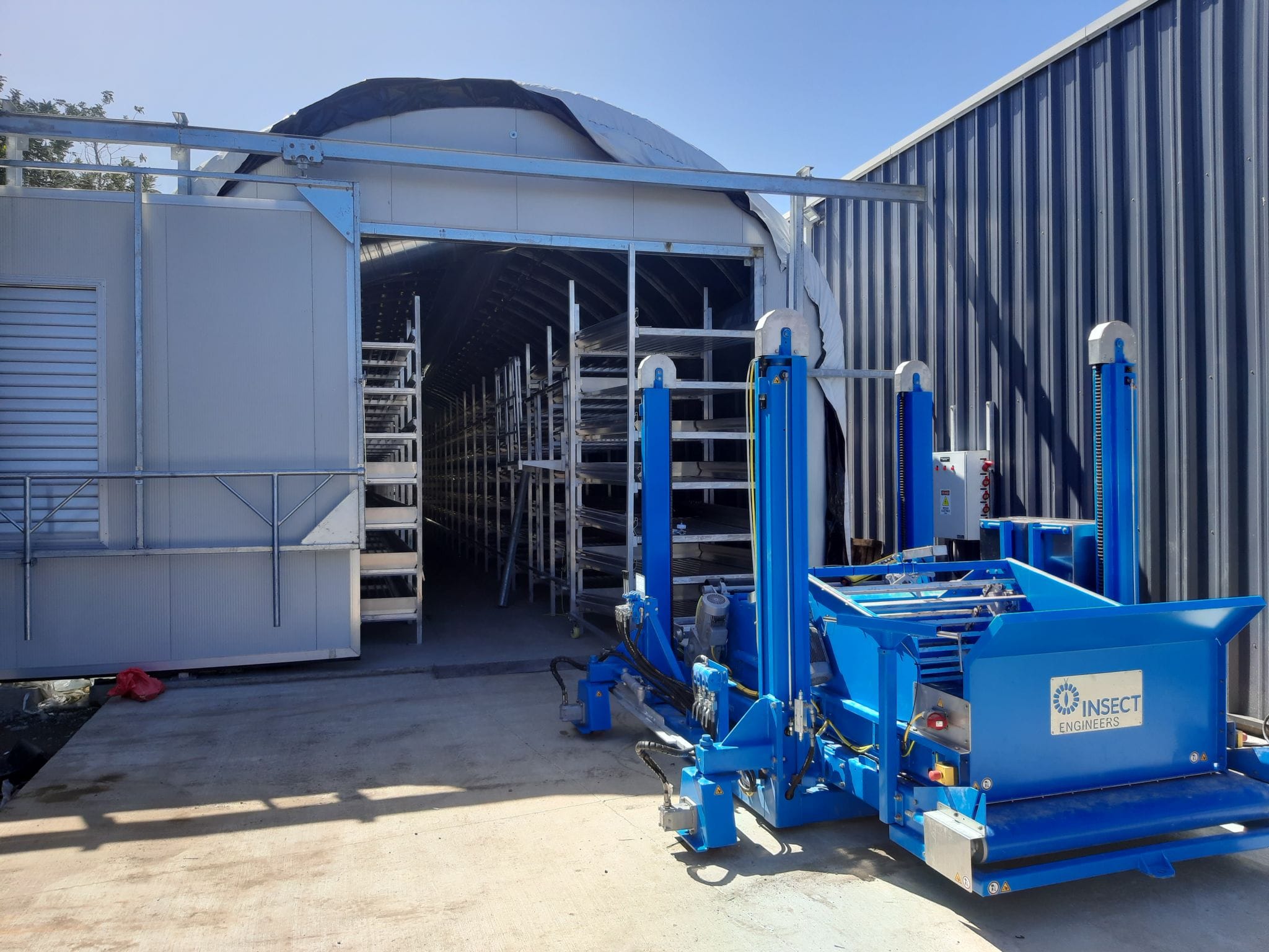 BSF farm equipment and production facility